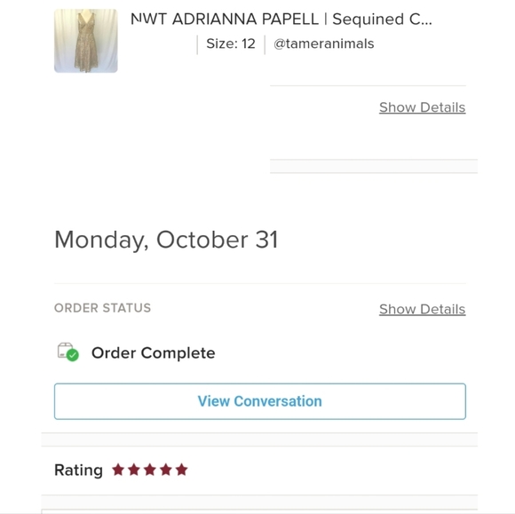 NWT ADRIANNA PAPELL | Sequined Midi Cocktail Dress - Picture 3 of 5